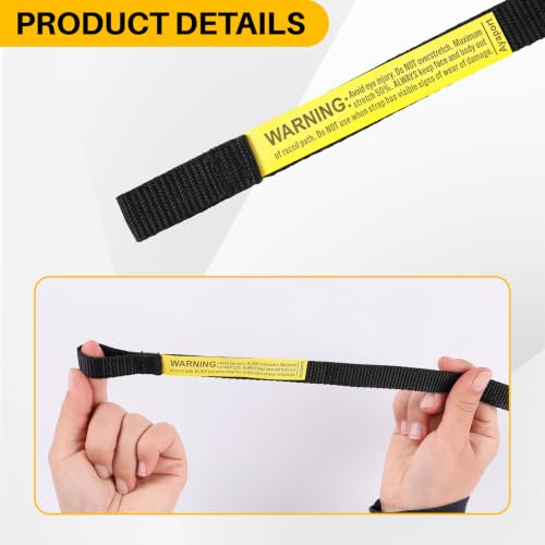 Image of Ayaport Motorcycle Luggage Straps Adjustable Pack Stretch Straps 18 inch- 60 inch Black /Reflective for Securing Loads to Motorcycles /Bikes etc. 4Pack