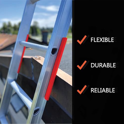Image of Ladder Rail Covers for Gutters & Roof, Non-Marring Surface Protector, Helps Reduce Scratches & Dents | Extension & Multi-Position Ladder Accessory | Fits 1 inch Wide Offset inchT inch