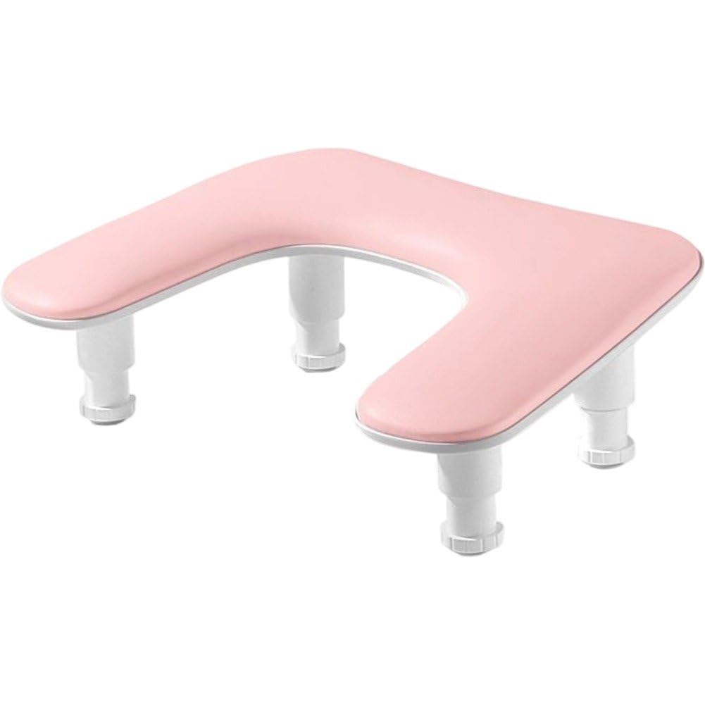 Cuscino poggiabraccia per manicure, U Shaped Nail Arm Rest PU Leather Multicolor for Art Salon(Pink)