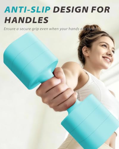Image of Ragebby Adjustable Dumbbell Set of 2, Weights for Men and Women at Home, Anti-slip Handle, 3 in 1 Free Weights Dumbbells Set, 2lb /3lb /5lb /10lb /15lb /20lb for Pilates, Yoga, Strength Training