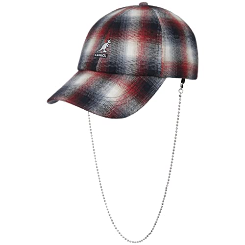 Kangol Grunge Plaid Cap Basecap Baseballcap Karocap Damen/Herren - mit Schirm Winter Herbst-Winter - One Size blau-rot