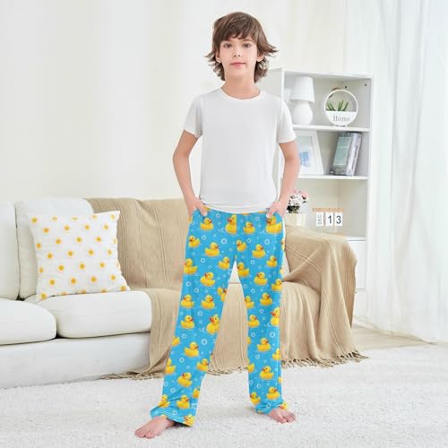 Pajama Pants Duck Bubbles Pattern Long Sleep Pants Lounge Bottoms4