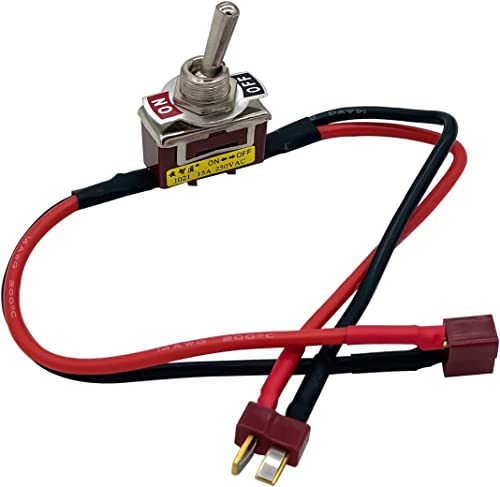 Nuofany Großstrom-EIN-Aus-Elektroschalter mit XT60 / Deans T-Stecker für RC-Modellflugzeug-Drohne-Auto-ESC-Batterie … (Deans T)