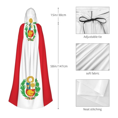Cape à capuche Pérou adulte maxi coupe durable vêtement ample - 5