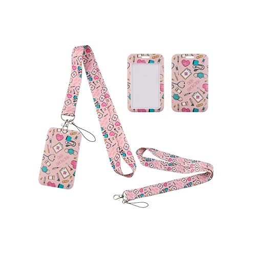 1 Pezzi Porta Badge con Cordino Porta Badge da