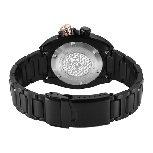 Image of Titan Zero Hour Diver's 200m Analog with Black Dial Black Stainless Steel Strap Watch for Men - 10068KM02