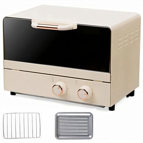Horno eléctrico compacto de 16 litros con dimensiones de 320 x 250 x 234 mm, dos capas de horneado y control de temperatura de 100-250 °C, temporizador ajustable para uso doméstico en la cocina