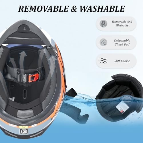 Casco abatible con bluetooth integrado que elimina el ruido e incomodidad 6