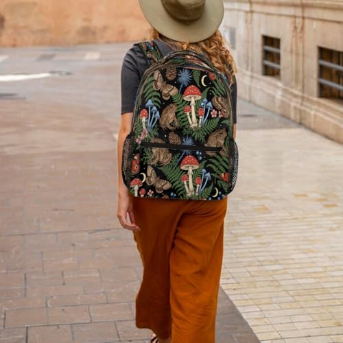 Mochila de viaje con setas del bosque para estudiantes de secundaria 6
