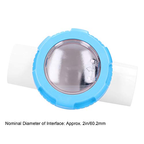 Swimming Pool Check Valve, 2in Visible Check Valve Non Return Anti-Backflow Accessories for Swimming Pool One-Way Pipe - Image 4