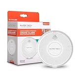 SAFE TECH Mains-powered Radio Interlink Smoke Alarm, D1 Rating Dual Interlink Hardwired Smoke Alarm With 10 Years Backup Battery, Electrician Approved Interlinked Wired Fire Alarm BS EN 14604:2005