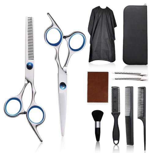 Hair Cutting Scissors Set - 11 Pcs Professional Stainless Barber