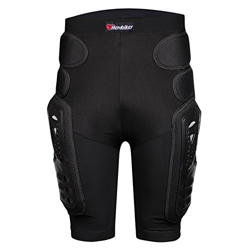 Fastar Cojin de Proteccion Extremo de Cadera - Motocross Racing Motorcycle Body Armor Protecci�n Gears Pantalones Cortos (Negro, XL)