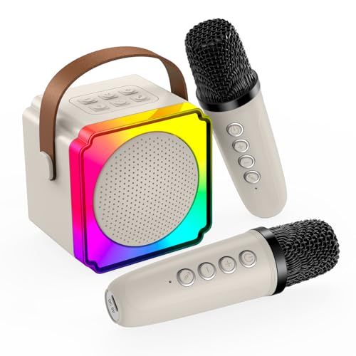 Microphone Karaoke Sans Fil, Micro Karaoké Bluetooth Portable avec LED Microphone Karaoke Sans Fil, Micro Karaoké Bluetooth Portable avec LED