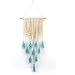 WINOMO Macrame Wall Hanging Tapestry Woven Bohemian Tapestry Geometric Wall Art Decor 90 x 45cm (Beige and Blue)