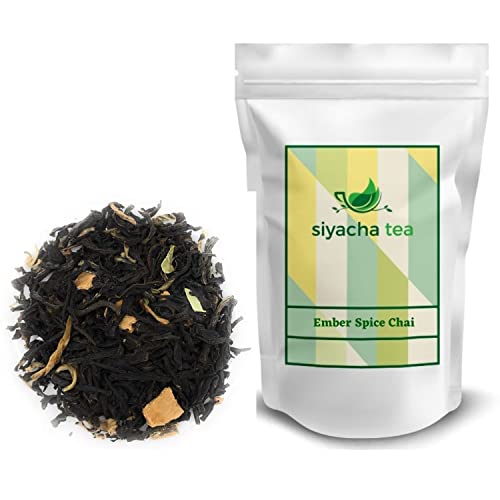 Image of Siyacha Tea Ember Spice Chai, Assam Black Tea, Cinnamon, Black Pepper, Cardamom, 100% Natural Pure Spice Blend, No Added Flavoring, Evening Tea Beverage, 1 Kg Makes 500 Cup (approx)