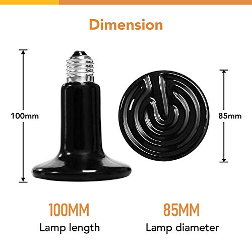 Simple Deluxe PTCLAMCR150MCTRLC 150W Reptile Ceramic Heat Bulb With 8.5 Inch Clamp Lamp And Digital Thermostat Controller Combo Set thumb #2