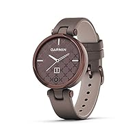 Garmin Lily Smartwatch, Classic Edition, Dark Bronze Paloma Leather