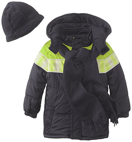 iXtreme Little Boys' Color Block Digi Print Jacket Hat and Scarf