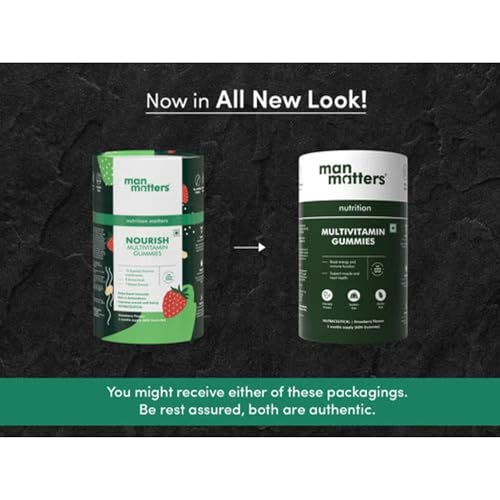 Image of Man Matters Multivitamin Gummies | Daily Essential Multivitamin for Men | 15 Vitamins & Minerals, 8 Amino Acids, 7 Herbal Extract | Enhances Immunity & Overall Well Being | 60N
