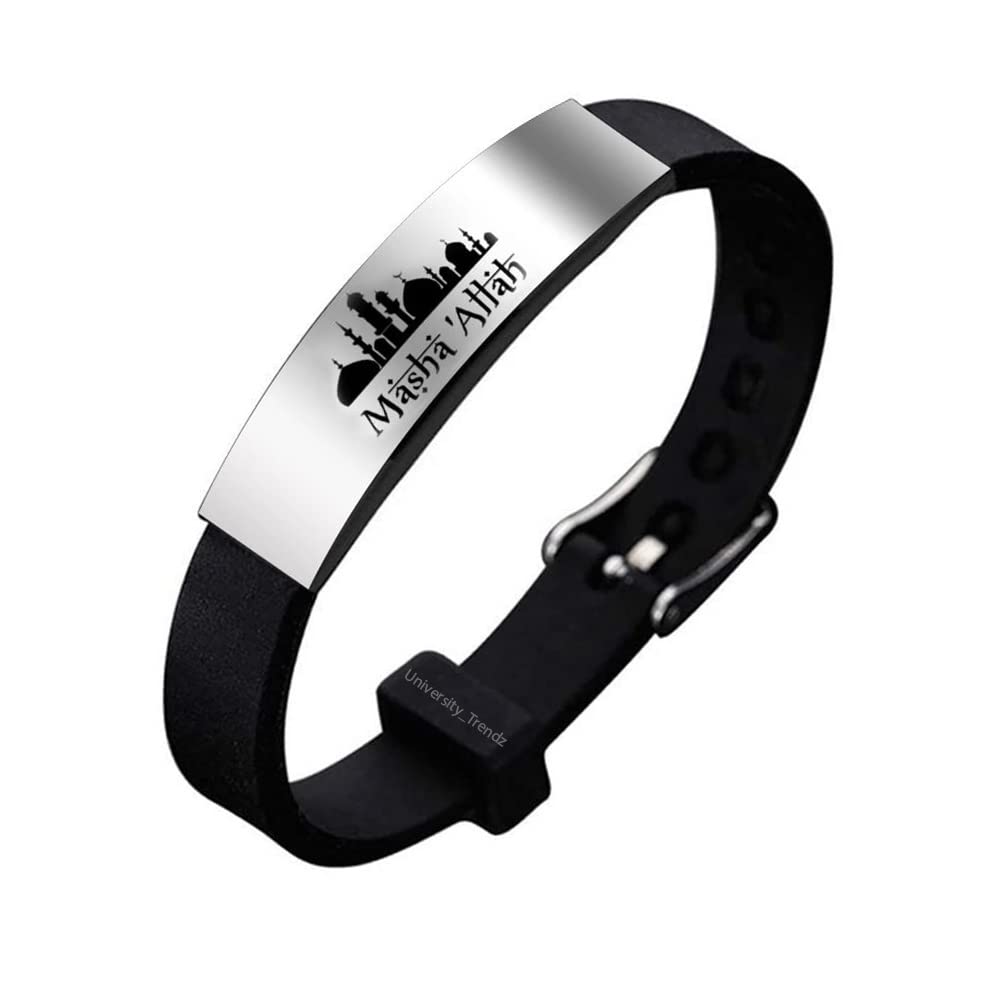See full amazon price history chart for University Trendz Islamic Mash Allah Engraved Stainless Steel Head With Silicone Buckle Bracelet Bangle For Mens University Trendz Islamic Mash Allah Engraved Stainless Steel Head With Silicone Buckle Bracelet Bangle For Mens (B0BLYZ83QS) Amazon Price History, Amazon Price Tracker