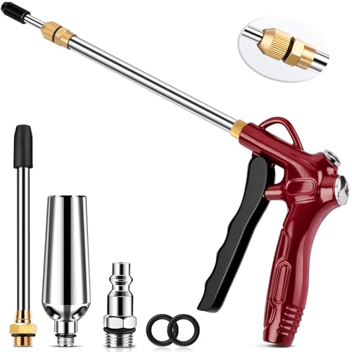 High Flow Air Blow Gun Adjustable 8-14 Inch Extension,