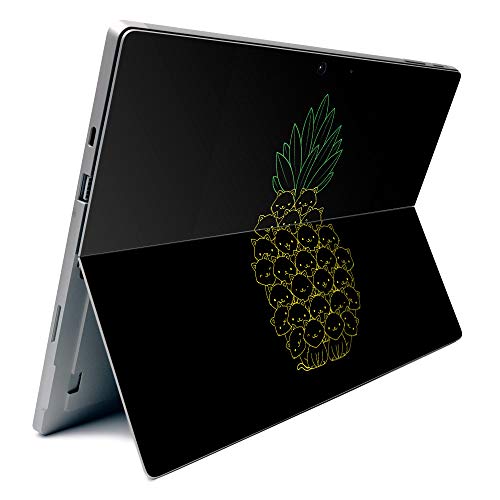 Image of MightySkins Carbon Fiber Skin for Microsoft Surface Pro 7 - Cat Pineapple | Textured Carbon Fiber Finish | Easy to Apply, Remove, and Change Styles | Made in The USA (CF-MISURPR7-Cat Pineapple)