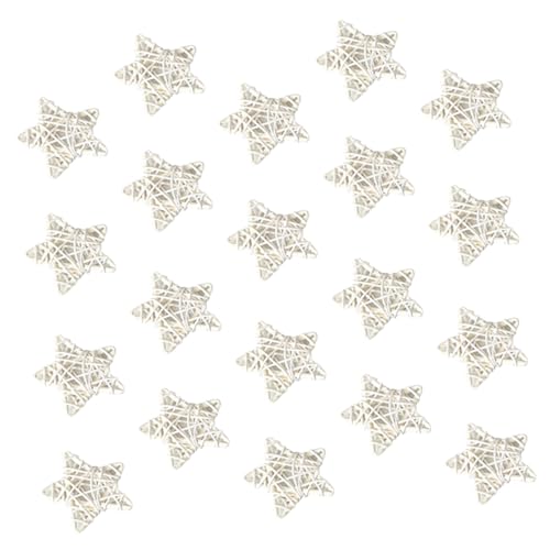 Rotin décoration suspendue blanche x20 pour centre de table de mariage - 2