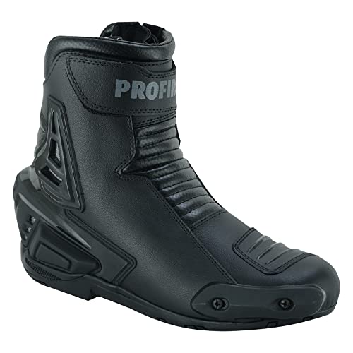 PROFIRST Men Motorbike Leather Boots Waterproof Motorcycle Rubber Sole Boots Original YKK Zip TPO Protection Shoes Short Ankle Genuine Leather Shoe4