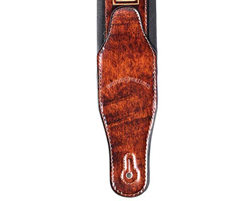 Walker & Williams Gb-181Bourbon Brown Brushed Finish Celtic Braid Design Padded Guitar Strap For Acoustic, Electric, And Bass Guitars #TOP4