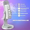zealsound USB Condenser Microphone for PC Laptop Phone, Plug & Play Desktop Microphone with Noise Reduction, Mute, Gain & Echo, Studio Podcast Mic for Gaming, Streaming, ASMR & Recording, k66 Silver #2