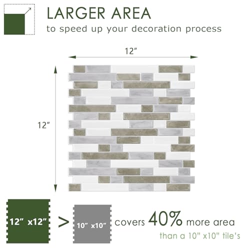 STICKGOO Peel and Stick Wall Tile Self-Adhesive Backsplash Thicker Design - image 5