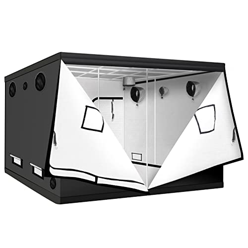 Ipower 78"X120"X120" Grow Tent, 10X10 Ft 600D Mylar Hydroponic Water-Resistant Tent With Observation Window And Removable Floor Tray, Tool Bag For Indoor Plant Seedling, Propagation, Blossom #TOP24