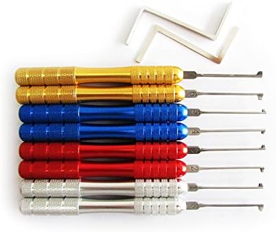 TPM Go 10Pcs Dimple Lock Pick Kaba Lock Opener Locksmith Tool ,Colorful Kaba Lock Tools