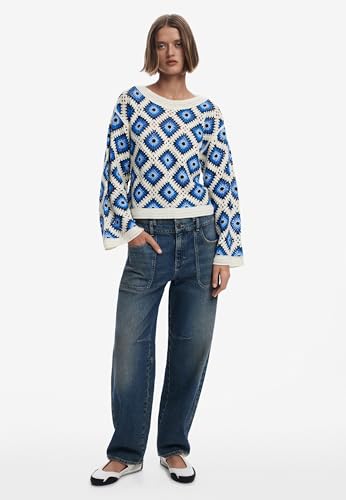 Image of Desigual Women's Multicolor Crochet Sweater