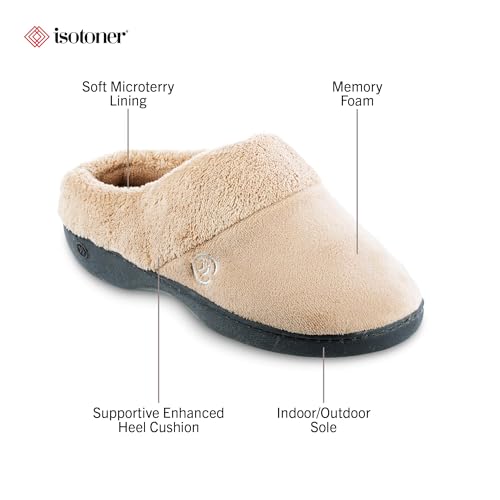 Image of isotoner womens Classic Clog Non-slip Memory Foam Slippers