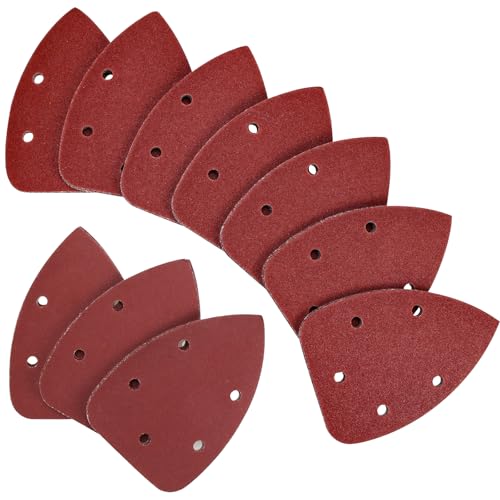 Coceca 50pcs Mouse Detail Sander Sandpaper Sanding Sheets 35pcs 120Grits & 15pcs 240Grits for Sanding Polishing