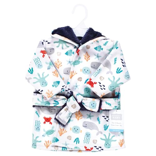 Image of Hudson Baby Unisex BabyMink with Faux Fur Lining Pool and Beach Robe Cover-ups