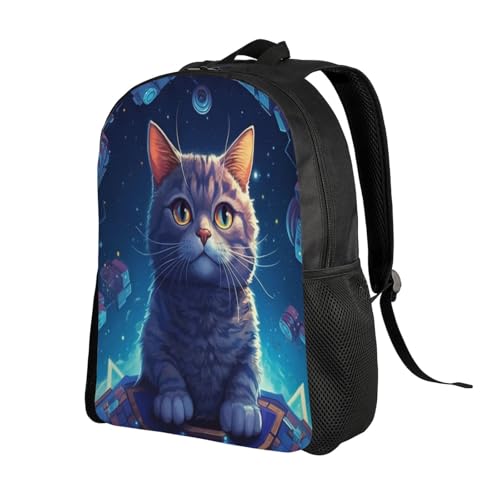 Durable Backpack Space Cat Galaxy Star 16Inch Unisex Backpack Gym Casual Daypack for Women Men Gift2