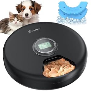 Comedero Gato Automatico Comida Humeda: Dispensador Comida Gatos Programable – Comedero Perro Automatico Temporizador – Alimentador Gatos sin Cable a Pilas – Dosificador Comida Mascotas Refrigerado