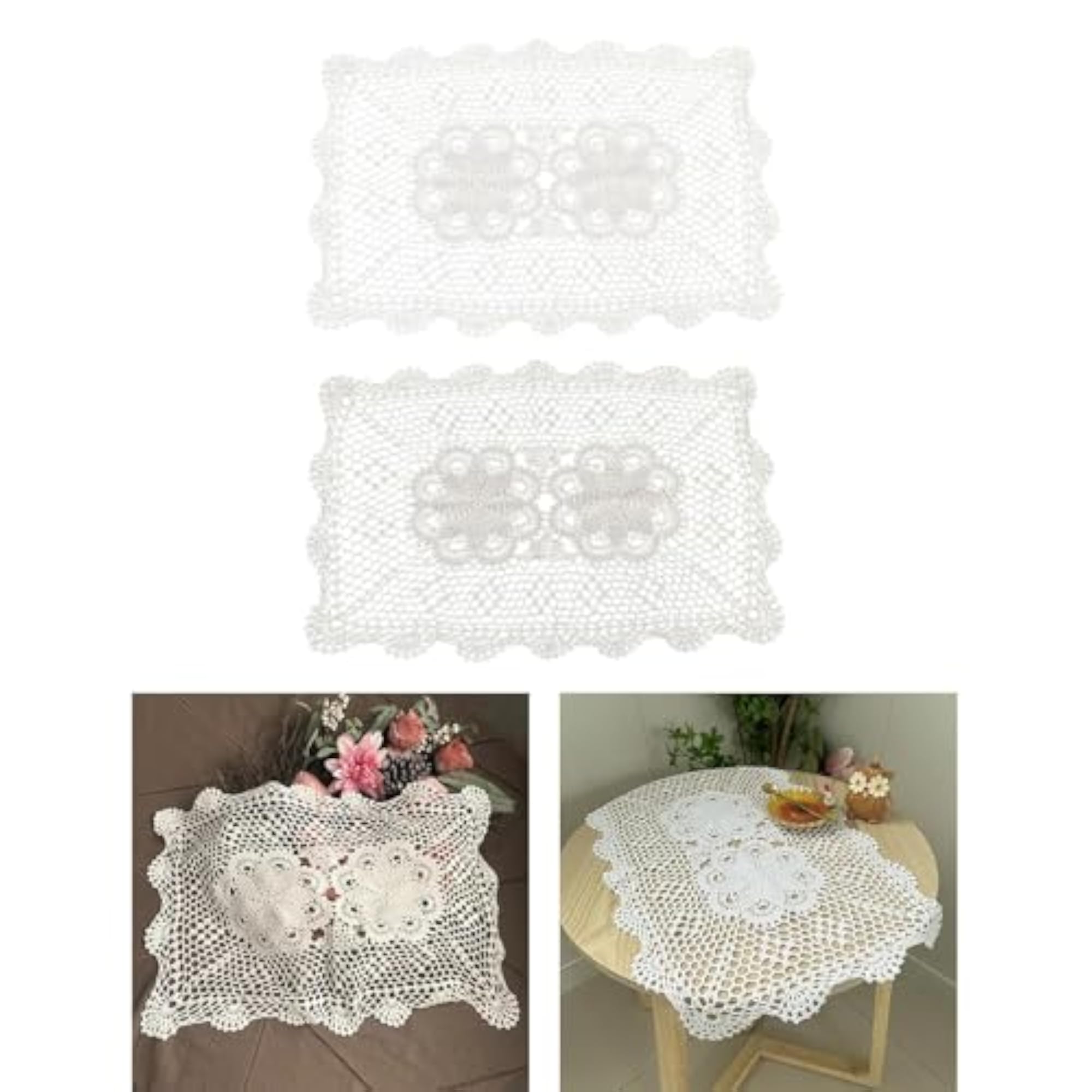 Dining Table Placemat Practical Multifunction for Farmhouse Kitchen White