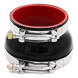 Taukealugs Straight Reducer Coupler Silicone Hose ID 4-inch to 5-inch 4-Ply with Stainless Steel T-Bolt Clamp for Automotive Turbo/Intercooler/Intake Piping