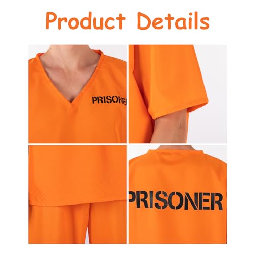 Disfraz Completo de Prisionero Naranja Talla Large miniatura 6