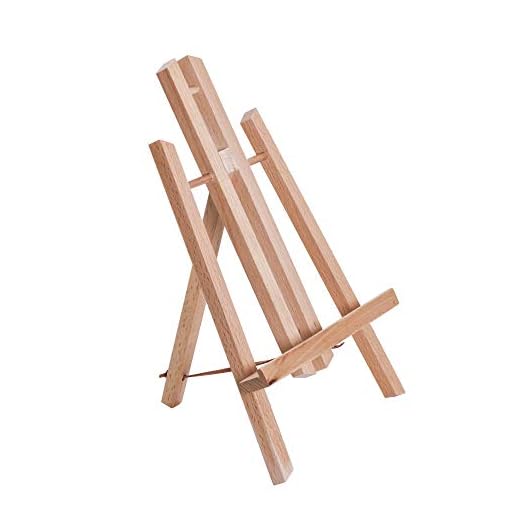 U.S. Art Supply 11" Small Tabletop Display Stand A-Frame Artist Easel - Beechwood Tripod, Painting Party Easel, Kids Students Classroom Table School Desktop - Portable Canvas Photo Picture Sign Holder