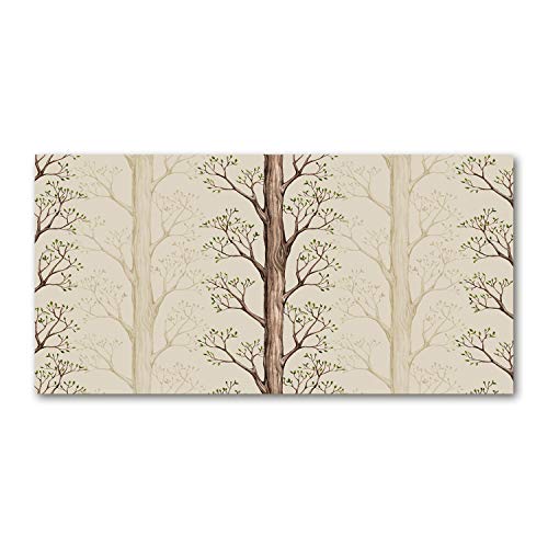 Crédence de cuisine Tulup 100x50cm en verre de sécurité trempé avec motif brun