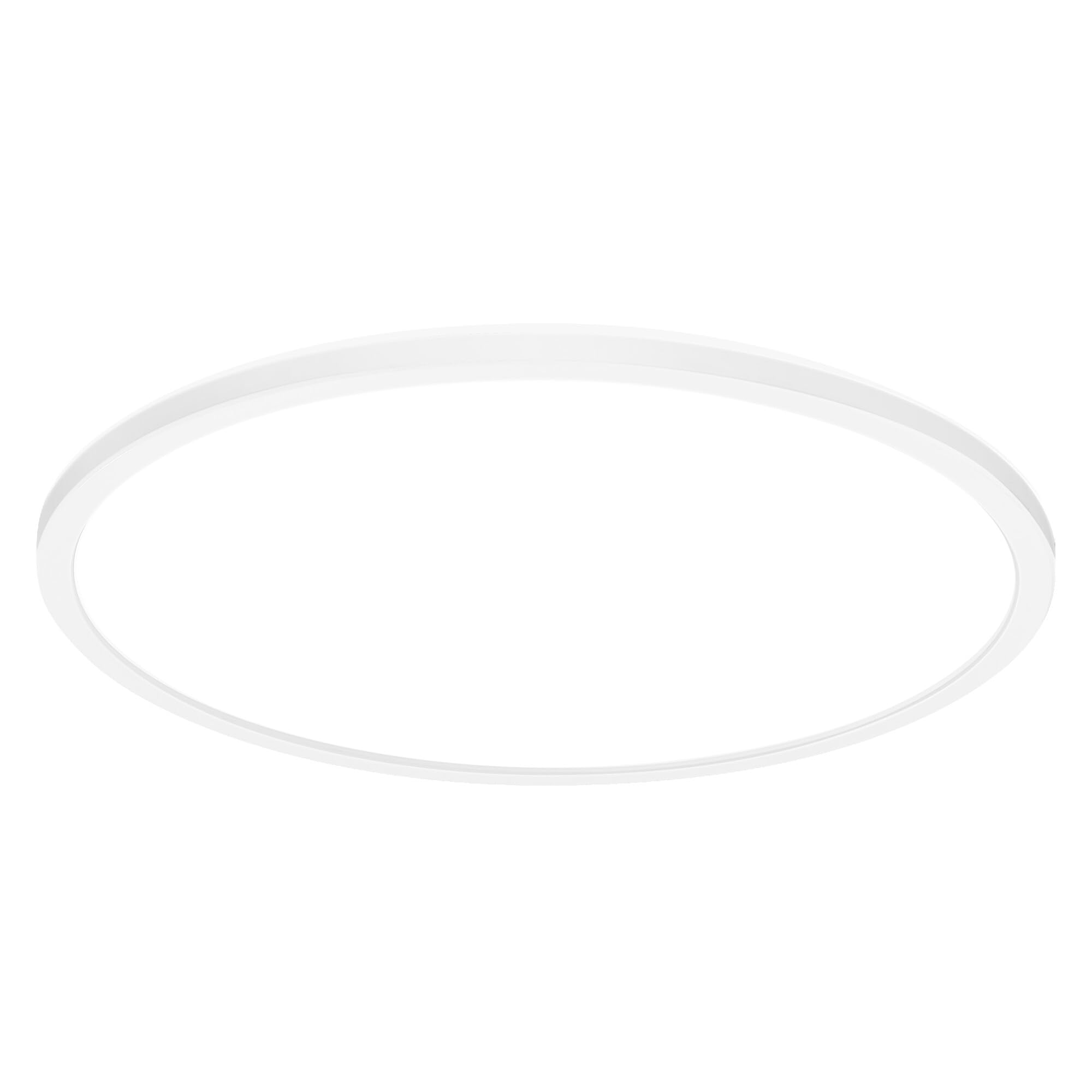 LEDVANCE ORBIS Ultra Slim Deckenleuchte 400mm, weiß, 22W, 2720lm, homogenes, warmweißes Licht (3000K) + Hintergrundlicht, dreistufige Dimmbarkeit über Wandschalter, ultraflach, Schutzklasse IP20