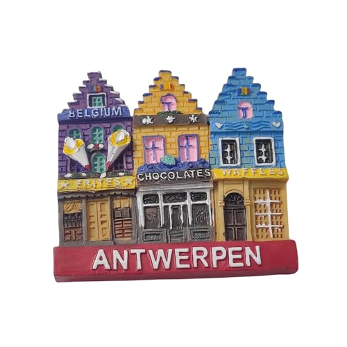 Imán Decorativo Souvenir Refrigerador Antwerpen Belgium miniatura 2