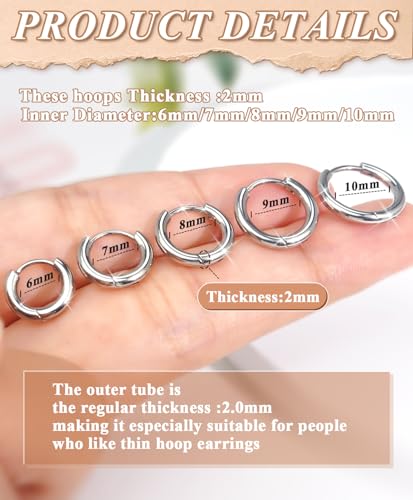 Surgical Steel Earrings Sets for Sensitive Ears Lightweight Small Huggie Hoop Earrings Hypoallergenic 20G Stainless Steel Opal Ball Pearl CZ Flat Back Earrings for Women Men Trendy Cartilage Earrings Hoop Stud4