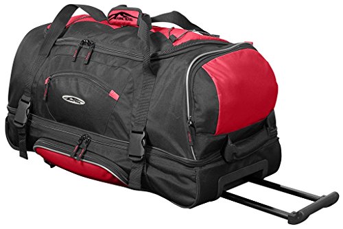 Reisetasche 106L XXL mit Rollen Trolley Jumbo Tasche Reise Koffer Sporttasche Rhodos Rot