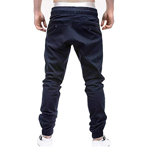 LISTHA Fashion Pants Men\'s Sweatpants Casual Elastic Joggings Sport Solid Baggy Pockets Trousers